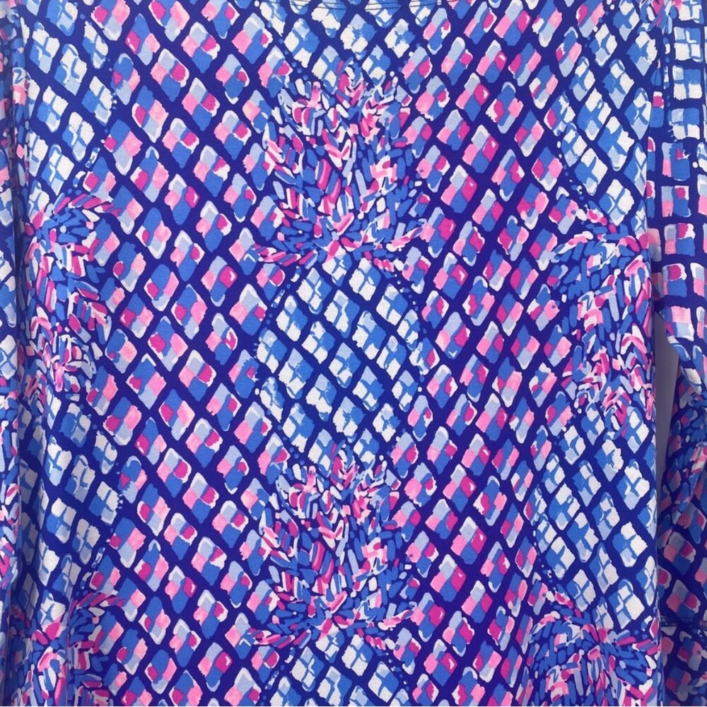 Lilly Pulitzer Sophie boat neck pineapple geometric pattern Mini Dress - Picture 4 of 6